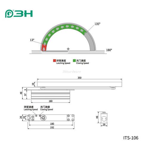 Fechador de porta oculto 