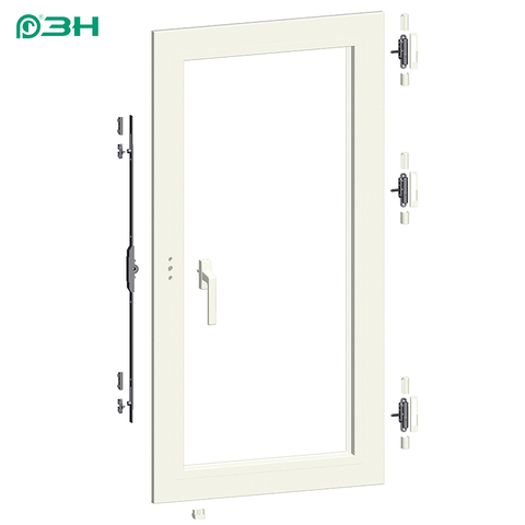 Sistema de hardware de microventilação com abertura para dentro e ranhura em U