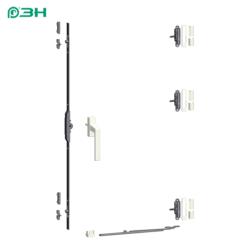 Sistema de hardware de microventilação com abertura para dentro e ranhura em U