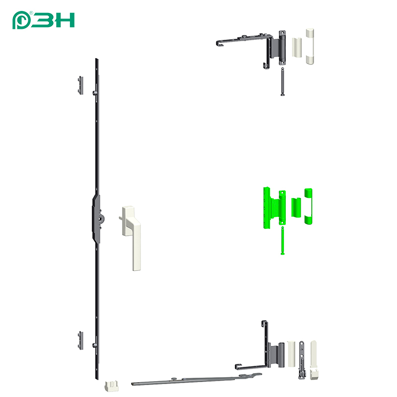 Sistema de hardware de janela de abertura interna com ranhura em U