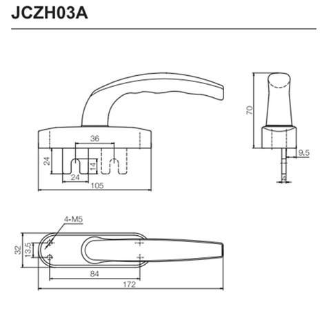 Alças cônicas de bronze JCZH03A
