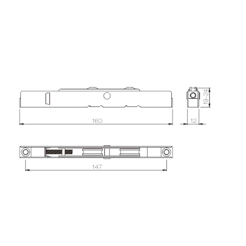 Rolo deslizante UPVC PLTS02C-AS