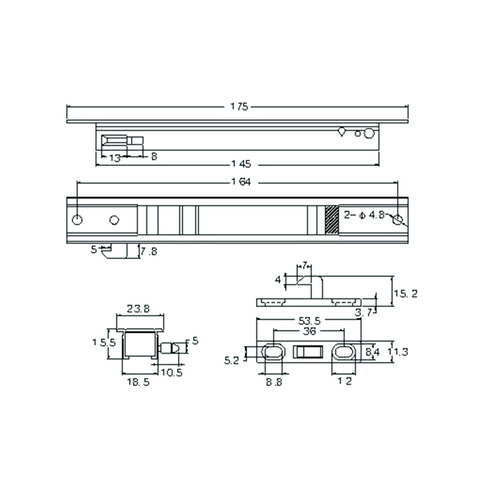 Fechadura Simples Quadrada STG712