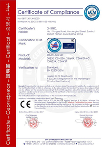 CE do conjunto de bloqueio de porta