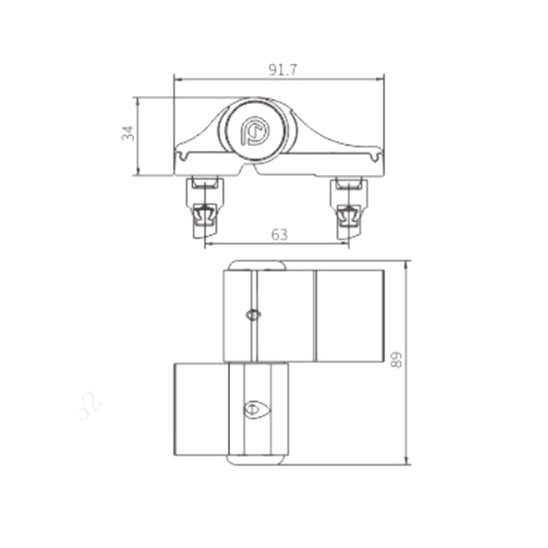 Dobradiça 3D para porta de batente JX48C