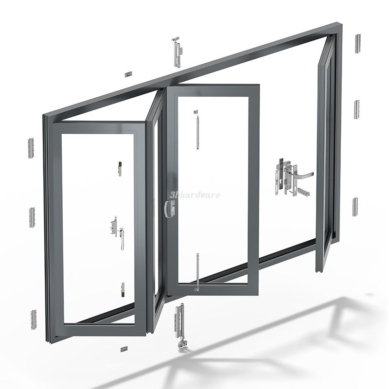 Hardware da porta dobrávelWZDM03 (perfil de 75)