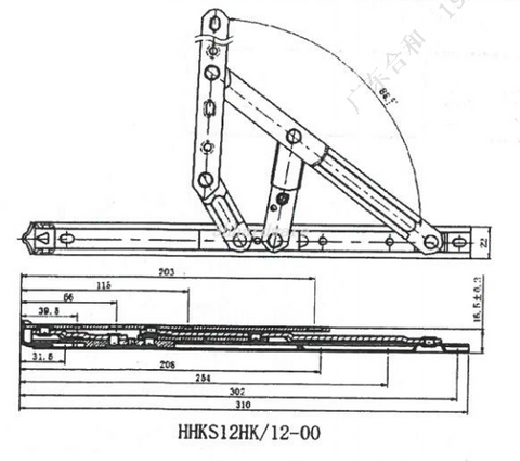 Atrito da janela de alumínio HHKS12HK PARA HONG KONG