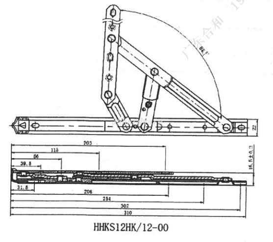 Atrito da janela de alumínio HHKS12HK PARA HONG KONG