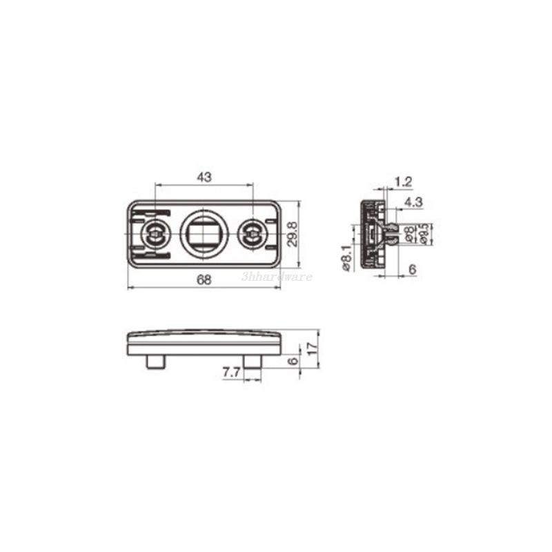 Acessórios de hardware ocultos patenteados JCZZ03 para parede cortina