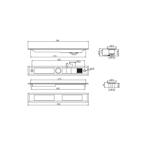 Trava deslizante STG731B
