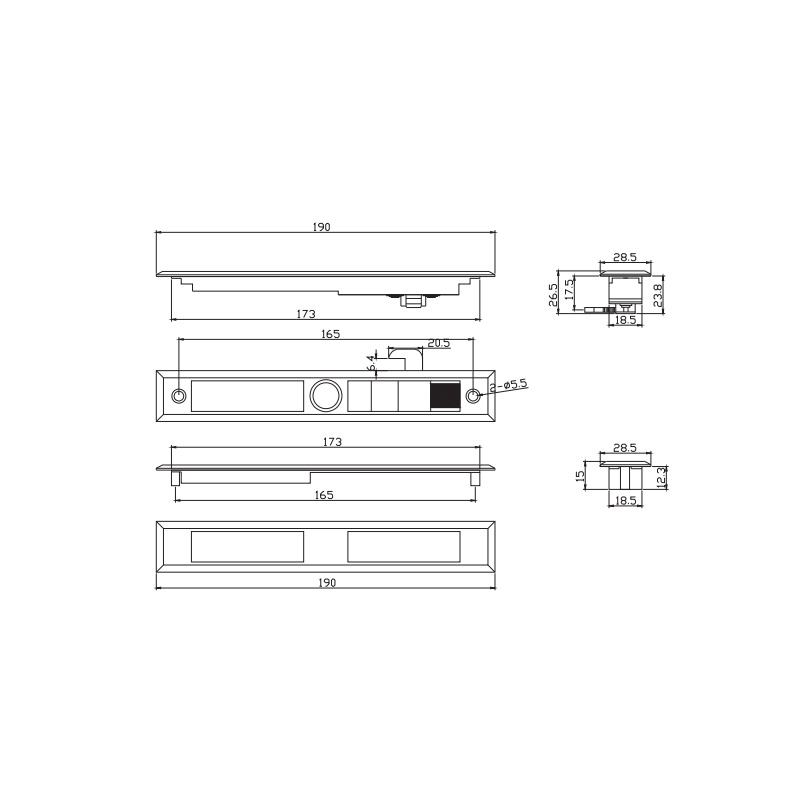 Trava deslizante STG731B