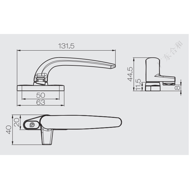 Alça Camlock para janela ZY12