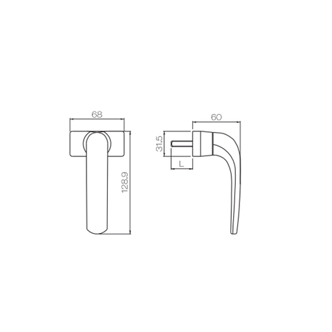 Punho moderno PCZM02 da janela deslizante UPVC da liga de alumínio