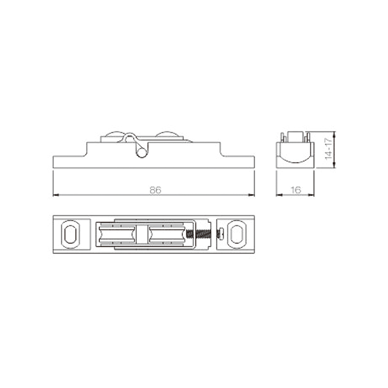 Rolo deslizante UPVC PLTS01-PS