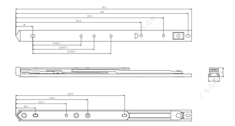 Estadia de fricção de janela OEM SS304 HHT14