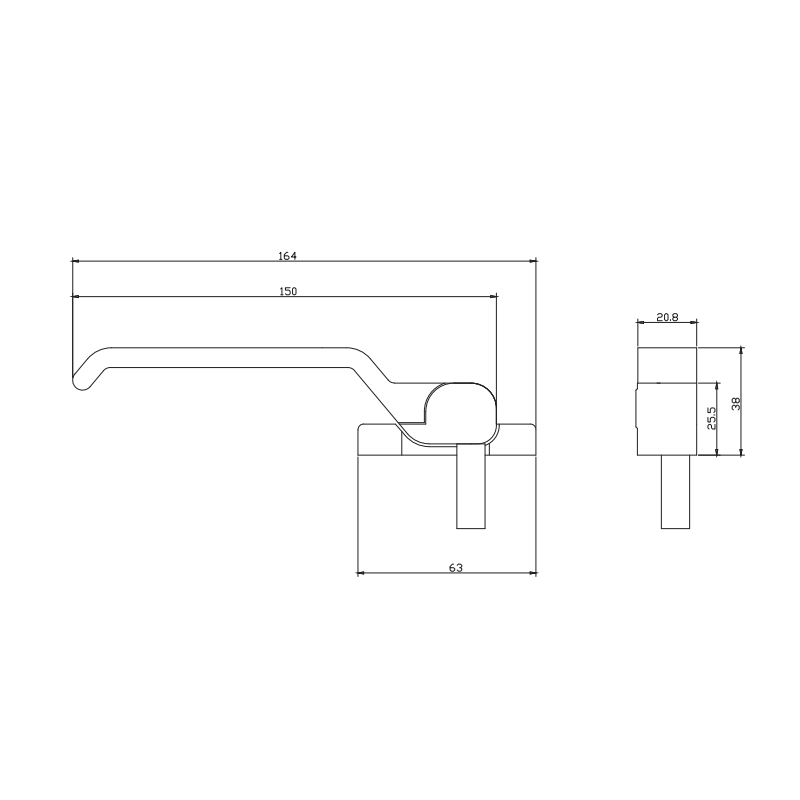 Maçaneta para janela de batente CZ44