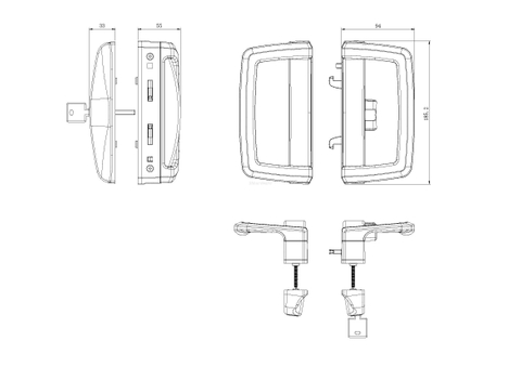 Alça deslizante em forma de D MH-TTS09