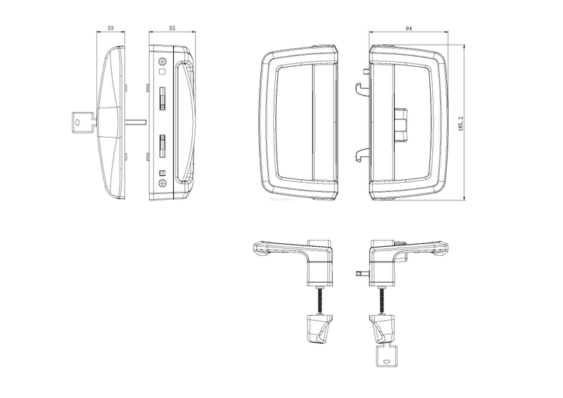 Alça deslizante em forma de D MH-TTS09