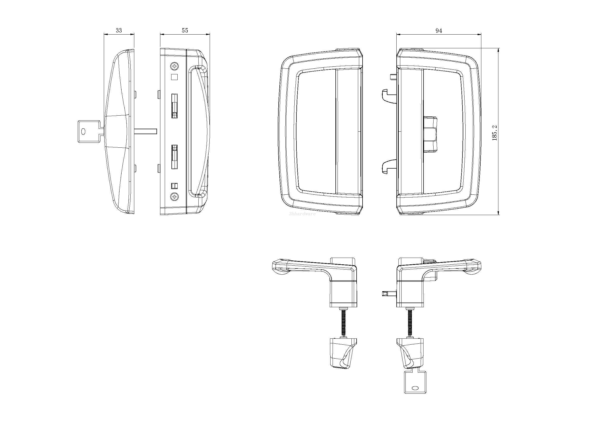 Alça deslizante em forma de D MH-TTS09