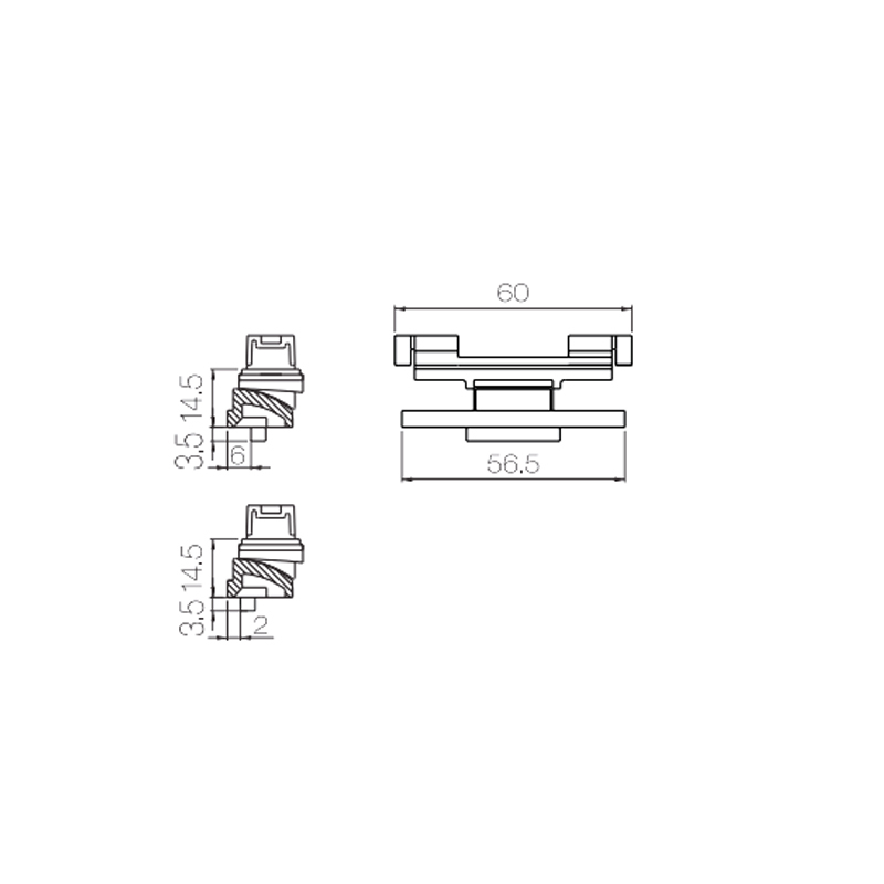 Fivela de trava intermediária de janela UPVC PJK02