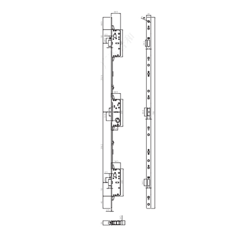 Corpo de fechadura de porta de batente personalizado de aço inoxidável P0725-TY